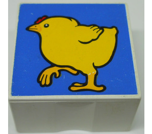 Duplo White Tile X X With Chicken Mosaic Print Brick