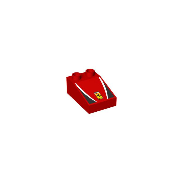 Duplo Slope 2 X 3 22 With Ferrari Logo 35114 Brick Owl LEGO