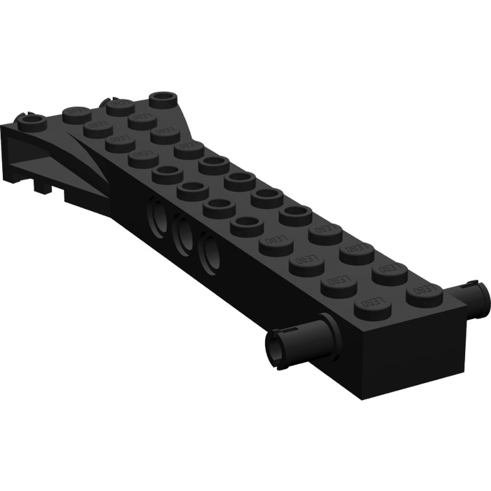 LEGO Black Brick 4 X 12 With 4 Pins And Technic Holes 30621 Brick