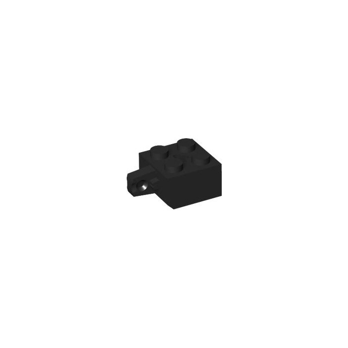 LEGO Black Hinge Brick 2 X 2 Locking With 1 Finger Vertical With Axle