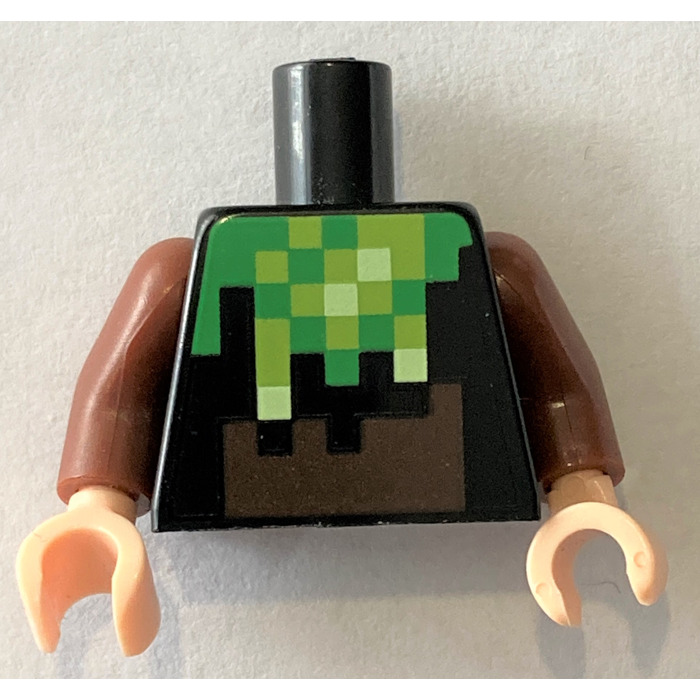 Lego Black Minifig Torso With Creeper Costume Brick Owl Lego