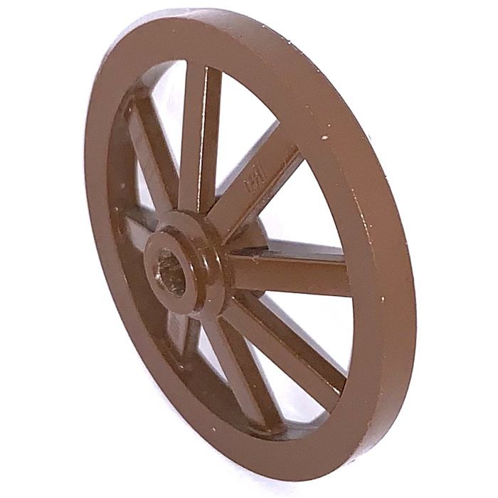 Lego Brown Wagon Wheel With Spokes With Round Hole For Wheels