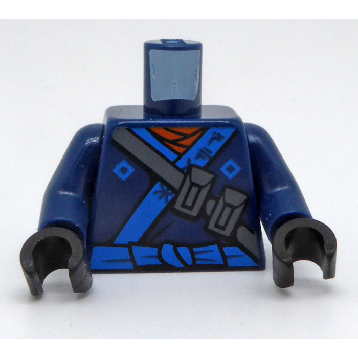 Lego Dark Blue Torso Ninjago Robe With Asian Characters Jay