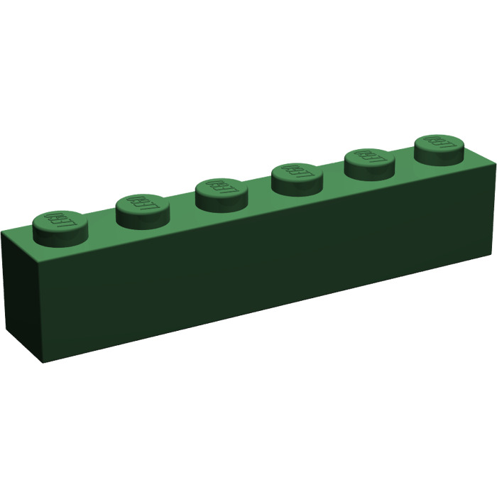 LEGO Dark Green Brick 1 x 6 (3009) Brick Owl LEGO