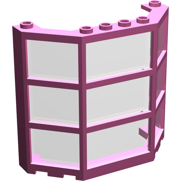 Lego Dark Pink Window Bay X X With Clear Glass Brick