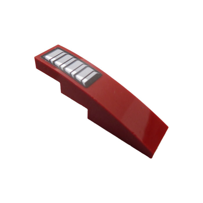 LEGO Dark Red Slope 1 X 4 Curved With Vents Sticker 11153 Brick Owl