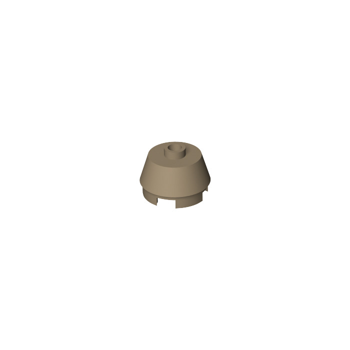 Lego Dark Tan Brick X Round With Sloped Sides Brick Owl