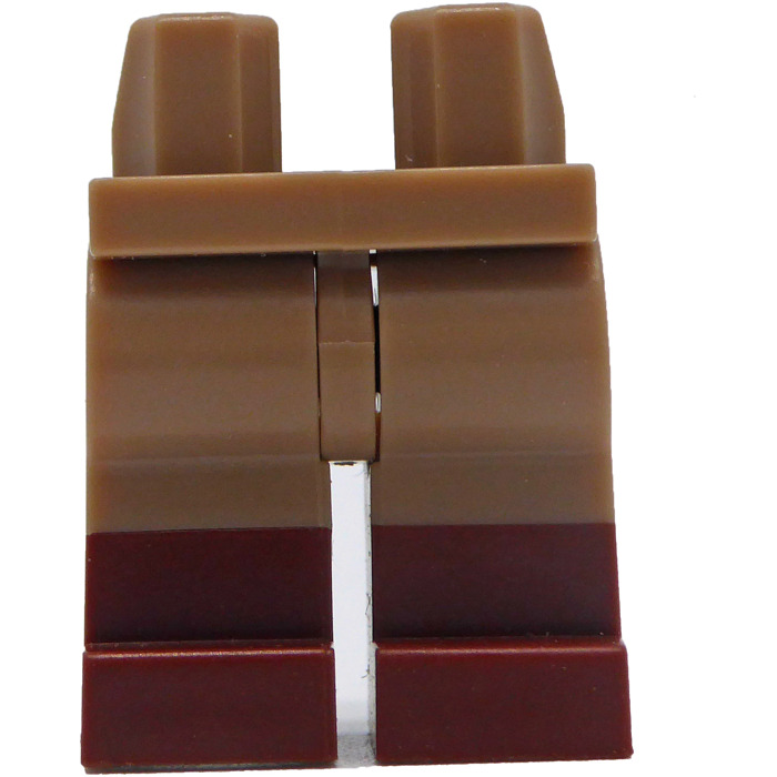 LEGO Dark Tan Minifigure Hips And Legs With Reddish Brown Boots 21019