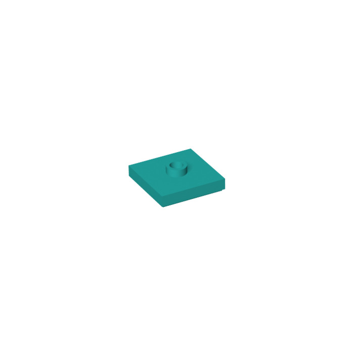 Lego Dark Turquoise Plate X With Groove And Center Stud