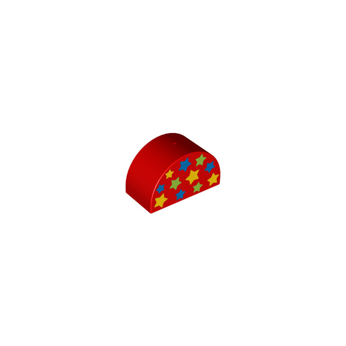 Duplo Brick X X With Curved Top With Stars