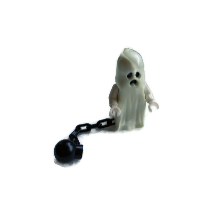 Lego Ghost With 1x2 Brick Instead Of Legs And Ball And Chain Minifigure