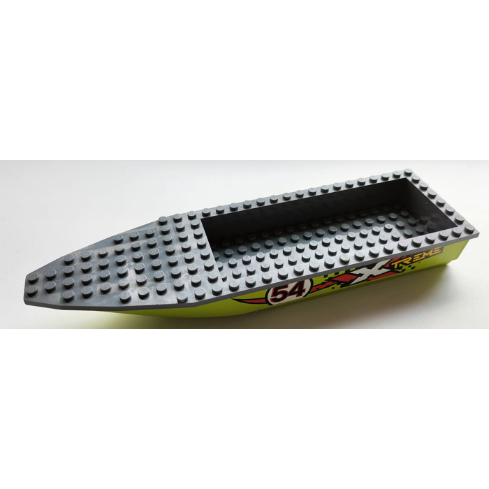 Lego Lime Ship Hull X X With Dark Stone Gray Top With Xtreme