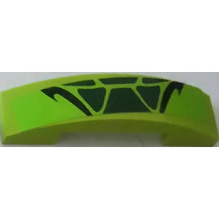 Lego Lime Slope X Curved Double With Neck Scales Sticker