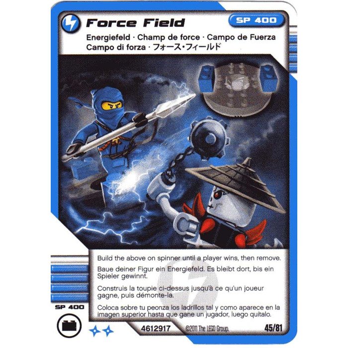 Lego Ninjago Masters Of Spinjitzu Deck Game Card Force Field