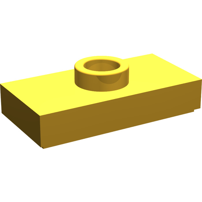 LEGO Pearl Gold Plate 1 X 2 With 1 Stud With Groove And Bottom Stud