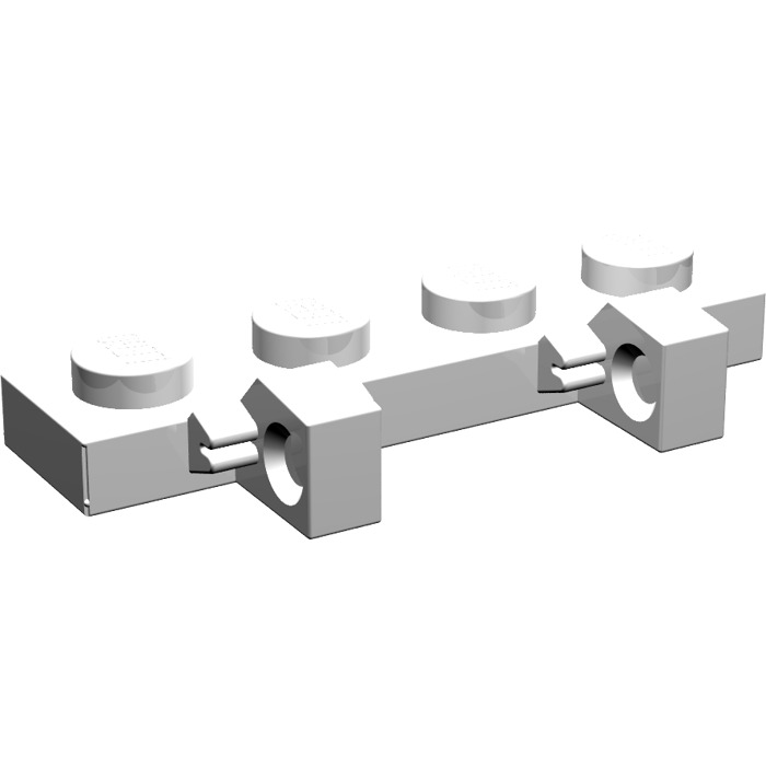 Lego White Hinge Plate X Locking With Two Stubs