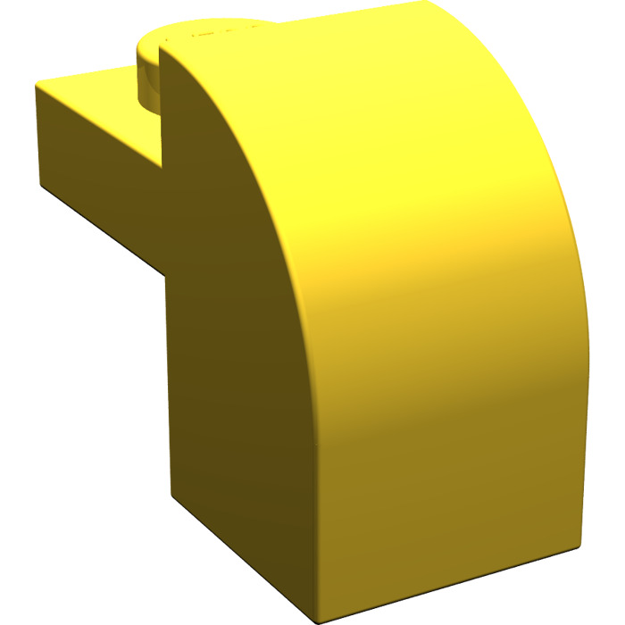 Lego Yellow Slope X X Curved With Plate Brick