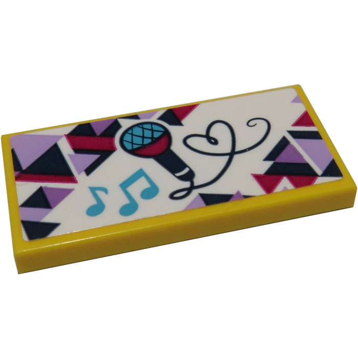 Lego Tile X With Microphone And Musical Notes Sticker