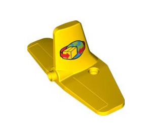 Duplo Airplane Rudder 8 x 3 x 3 with Cargo Logo (63035)