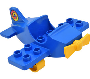 Duplo Airplane with Yellow Wheels and Propeller