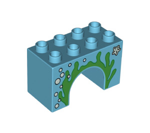 Duplo Klenba Kostka 2 x 4 x 2 s Seaweed a Bubbles (11198 / 68245)