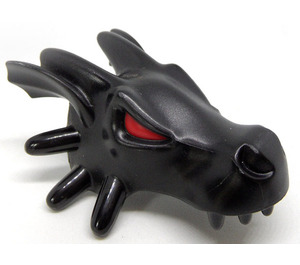 Duplo Black Dragon Head with Red Eyes (52198 / 55509)