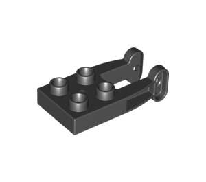 Duplo Negro Placa 2 x 3 con Drum Sujeción (42026)