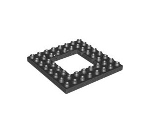 Duplo Black Plate 8 x 8 with 4 x 4 Hole (51705)