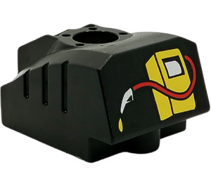 Duplo Schwarz Toolo MyBot Motor Program Backstein mit Gelb Petrol Pump Muster (31429)