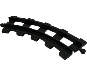 Duplo Black Train Track Curved 45 Degrees