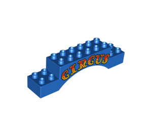 Duplo Azul Arco Ladrillo 2 x 10 x 2 con "CIRCUS" (12693 / 51704)