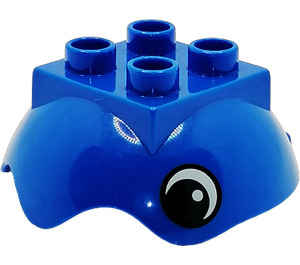 Duplo Azul Pelota Tubo Cobertura Parte superior con Bisagra con Ojos (40711)