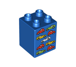 Duplo Blue Brick 2 x 2 x 2 with Nine cars (31110 / 88278)