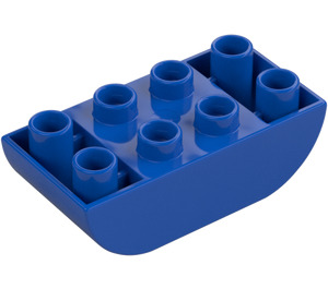 Duplo Blauw Steen 2 x 4 met Gebogen Onderkant (98224)