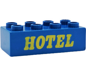 Duplo Blauw Steen 2 x 4 met Hotel (3011)