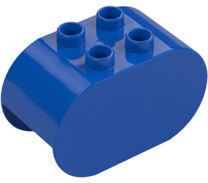 Duplo Blau Stein 2 x 4 x 2 mit Abgerundete Enden (6448)