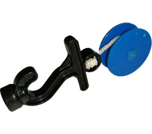 Duplo Blauw Btb Kraan Arm Drum Assembly met Wit rope en Zwart Haak (40886 / 41169)