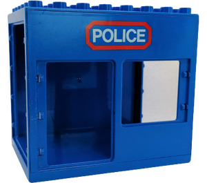 Duplo Blue Building Block 6 x 8 x 6 with Door and Window with POLICE