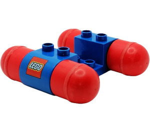 Duplo Blau Auto Basis mit Rot Räder (76189)