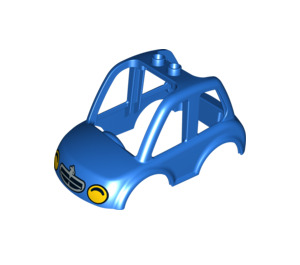 Duplo Azul Coche Parte superior con Amarillo Headlights (15975 / 15983)