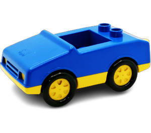 Duplo Blue Car with 4 studs as seat (2235 / 74562)