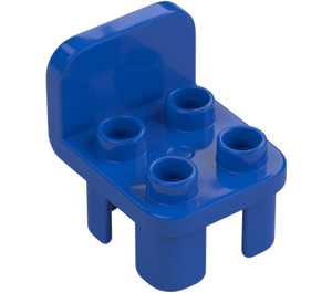 Duplo Blauw Chair 2 x 2 x 2 met Noppen (6478 / 34277)