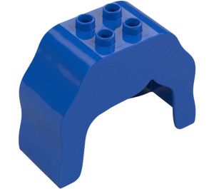 Duplo Blue Design Brick Hair (4998)