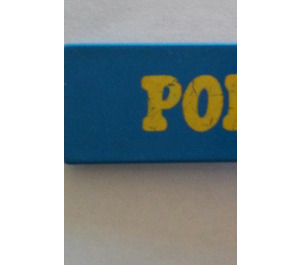 Duplo Blue Door 1 x 4 x 1 with "POLICE"