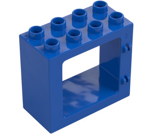 Duplo Blue Door Frame 2 x 4 x 3 with Flat Rim (61649)