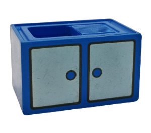 Duplo Blue Kitchen Sink with White Doors