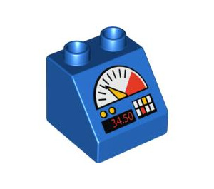 Duplo Blue Slope 2 x 2 x 1.5 (45°) with meter and control panel (6474 / 86018)