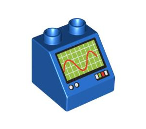 Duplo Blå Backe 2 x 2 x 1.5 (45°) med Oscilloscope (6474 / 86142)