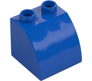 Duplo Blue Slope 45° 2 x 2 x 1.5 with Curved Side (11170)