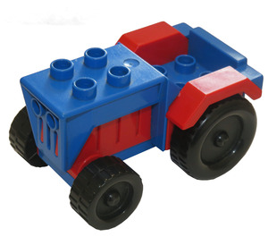 Duplo Blue Tractor with Red Mudguards